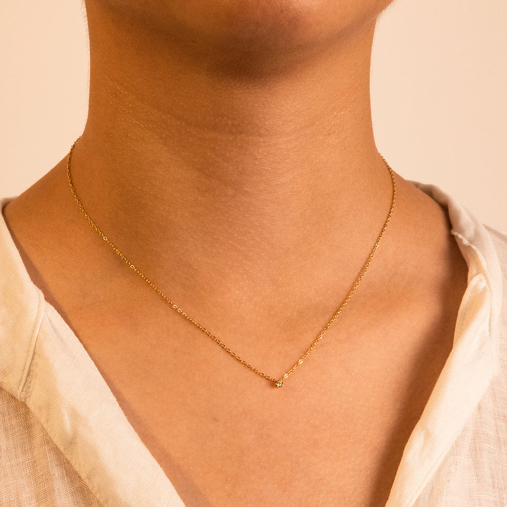 Guld Diamant Halsband